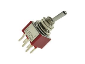 Przełącznik; dźwigniowy; T80-8011-T1-B1-M2; 2*2; ON-ON; 2 tory; 2 pozycje; bistabilny; na panel; przewlekany (THT); 2A; 250V AC;