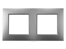 ARIA Ramka 2 podwójna do wyłączników IP-44 srebro RH-2U/18 OSPEL