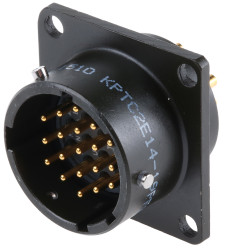 Złącze wielostykowe przemysłowe 19-pinowe Miniaturowe, panelowe Wtyczka ITT Cannon