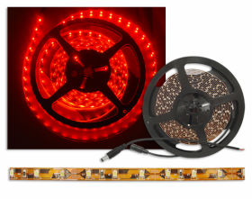 TAŚMA LED 5cm, czerwona (bez silikonu)