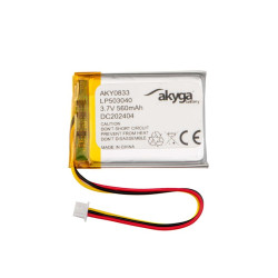 Akumulator Li-Po Akyga LP503040 3.7V 560mAh NTC Molex 1.25