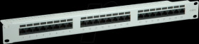 26990355 19" patch panel, 1 U, 24-port, Cat. 6, black