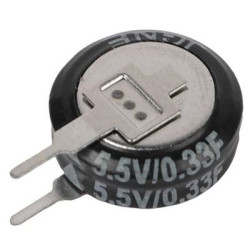 Superkondensator (EDLC) 0.33F 5.5V dc THT