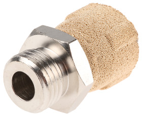 Tłumik hałasu , G 1/4 męskie Gwintowany 1/4 in Mosiądz, brąz spiekany Legris