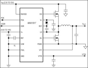 Tracking, Sinking and Sourcing, Synchronous Buck Controller for DDR Memory and Termination Supplies