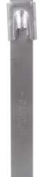 Cable tie, releasable, stainless steel, (L x W) 362 x 7.9 mm, bundle-Ø 12.7 to 102 mm, natural, UV resistant, -60 to 538 °C, MLT