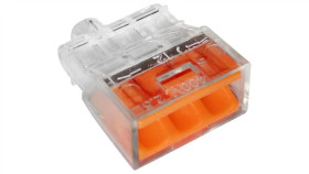 Szybkozłączka 3*0,5-2,5Mm2 Transparentna/Pomarańczowy 10 Szt