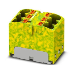 Blok rozdzielczy PTFIX 6X4 GNYE, żółto-zielne złącze przemysłowe - 6 punktów przyłączeniowych o przekroju 4mm2 /10szt./