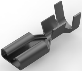 Uninsulated flat plug sleeve, 4.75 x 0.81 mm, 1.03 to 2.62 mm², AWG 17 to 13, phosphor bronze, tin-plated, 281197-2