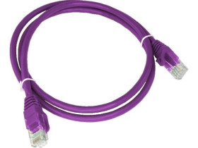 Patchcord U/UTP kat.6A kabel sieciowy LAN 2x RJ45 linka LSOH fioletowy 5m Alantec