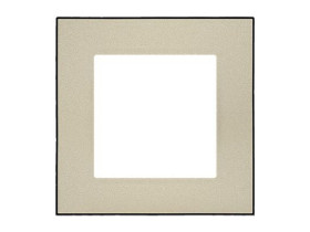 SIMON 55 Ramka 1 pojedyncza DUO szampański podstawa czarna TRD1.149/144 KONTAKT SIMON