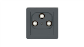 Deco Gniazdo Multimedialne 3F Data (Vectra) Grafitowy Mat 28Dgmv