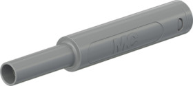4 mm jack, crimp connection, 1.0 mm², CAT II/CAT III, gray, 66.2052-28