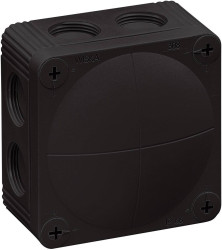 Skrzynka przyłączeniowa Wiska Combi 308/leer/S, IP66, (D x S x W) 85 x 85 x 51 mm, czarny, 1 szt.