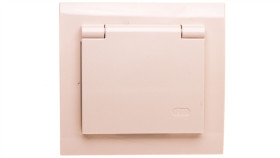 Kier Gniazdo Bryzgoszczelne Z/U Ip44 Klapka Beżowe Gph-1Wz/01/W