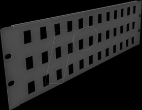 66838 19" Keystone Patchpanel, 48 Port, 3 U, black