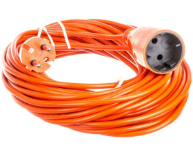 Przedłużacz ogrodowy 1-gniazdo b/u 10A 20m /OMY 2x1/ pomarańczowy PS-160