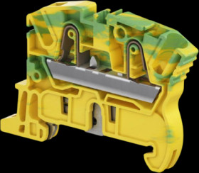 Protective conductor terminal, spring-clamp connection, 0.5-6.0 mm², 2 pole, 8 kV, yellow/green, 1SNK706150R0000