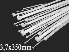 Opaska zaciskowa 3,7 x 350mm biała,