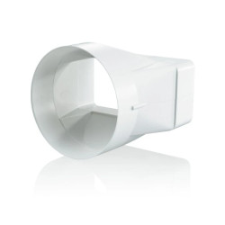 Łącznik przekrojów zmiennych 120x60/ fi 100mm biały 471