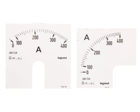 Skala do amperomierza montaż na drzwi rozdzielnicy 0-400A 014618