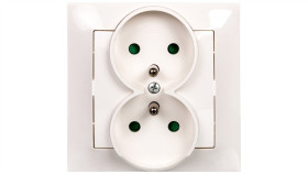 Impresja Gniazdo Podwójne Z/U Z Przesłonami Ecru Gp-2Yzp/27