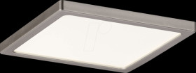 92940 LED recessed panel Areo, 8 W, 3000 K, square, dimmable, nickel