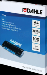 71143-21391 Laminating pouch, DIN A4, 125 &amp;mgr;m, pack of 100