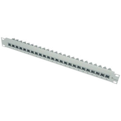 Teleg&#xE4;rtner 100007017 Network patch panel 24 ports CAT 6A 1U grey-white