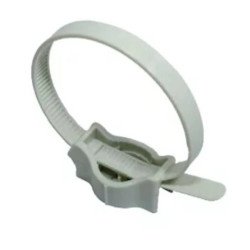 Nylonowy uchwyt TBT ze zintegrowaną opaską średnica 16-32 mm szary 100 szt. 32TBT