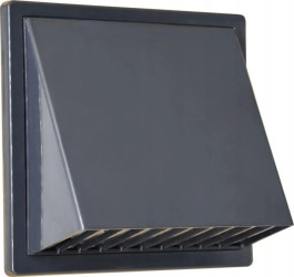 Kratka wentylacyjna z okapem Fi 125 grafit