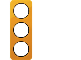 BERKER R.1 Ramka 3 potrójna akryl przeźroczysty pomarańczowy/czarny 10132334 HAGER