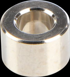 Spacers, nickel-plated brass, 4 mm