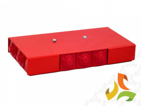 Puszka przeciwpożarowa PIP-2AN P3x3x4 mm2 103x30x197 mm prostokątna E90 przelotowa czerwona 84622626 SIMET