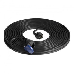 Przedłużacz warsztatowy bryzgoszczelny IP44, 1x2P+Z 20m,kabel gumowy olejoodporny H07RN-F 3x1,5mm², 230VAC/16A,OR-AE-13290/20M