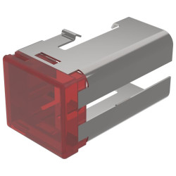 Soczewki do wskaźników, 03-921, Czerwony, Prostokąt, długość: 19