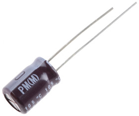Kondensator 47μF 63V dc Radialny, Otwór przelotowy Nichicon roztaw: 3.5mm 8 (Dia.) x 11.5mm