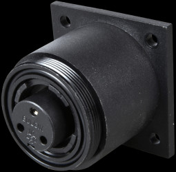 PX0765/S Connector, flange, screw, 3-pin, socket