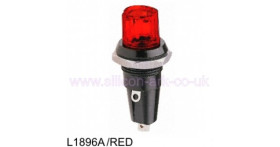 LES/S6/8 flange lampholder RED (L1896A/red) - BLP