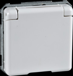 205034 Socket with hinged lid, FASHION/RIVA/SCALA, pure white