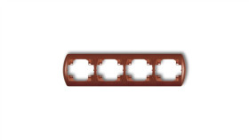 Trend Ramka Pozioma Poczwórna Brązowy Metalik 9Rh-4
