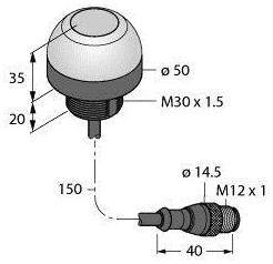 Czujnik umiejscowienia Turck 3801188 1 szt.