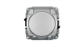 Trend Gniazdo Bryzgoszczelne Z/U Schuko (Klapka Srebrny Metalik) Srebrny...