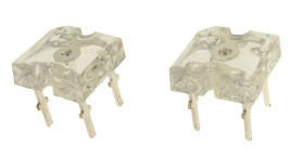 Dioda LED SuperFlux płaska biała 1000mcd