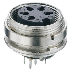 Lumberg KGR 30 3 Pin DIN Female Chassis Socket Straight Panel Mount