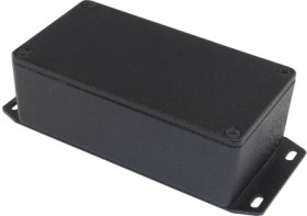 Aluminum die cast enclosure, (L x W x H) 121 x 66 x 40 mm, black (RAL 9005), IP54, 1590N1FBK
