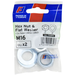 ForgeFix FPKNW16 Nut &amp; Washer M16 ForgePack 2