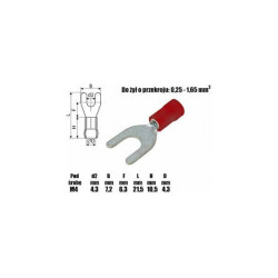 Konektor widełkowy KWR-4 M4