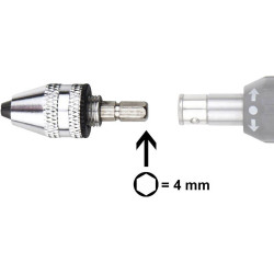Donau MBS01 Quick-action Chuck 0.3-3.2 mm for 4 mm Hexagonal Bit