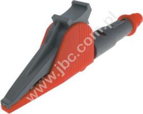 4766/LM-FUSE-RT Krokodylek bezpieczny wkręcany (pod bezpiecznik), czerwony, ELECTRO-PJP, 4766LMFUSERT